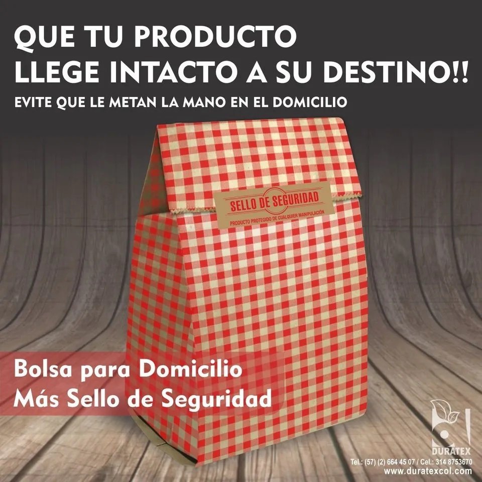 Bolsa kraft domicilios deluxe