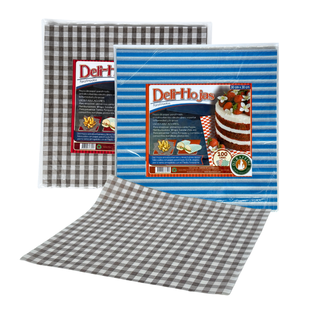 Deli-Hoja Encerada 30x30 cm Impresa — Caja x 500