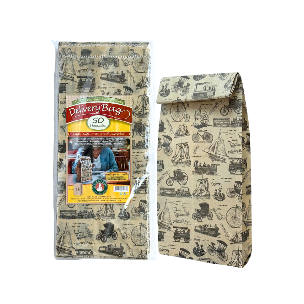 Bolsa Encerada Delivery #6 15.5x36.5 cm Impresa — Caja x 300