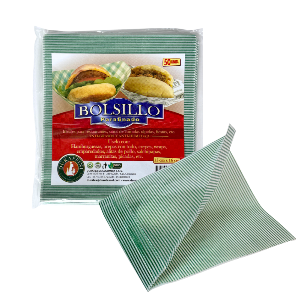 Bolsillo Encerado 15x16 cm Impreso — Caja x 800